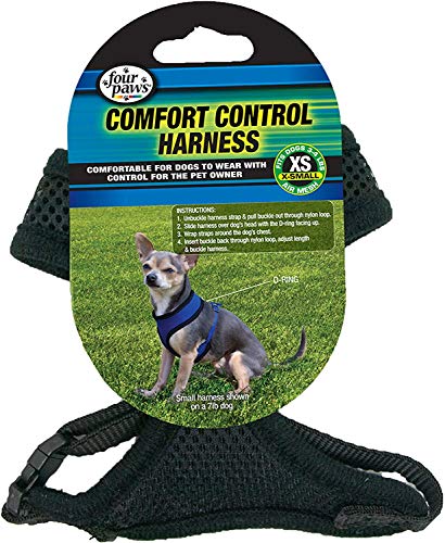 Four Paws Comfort Control Harness Color: Black, Size: Extra Small