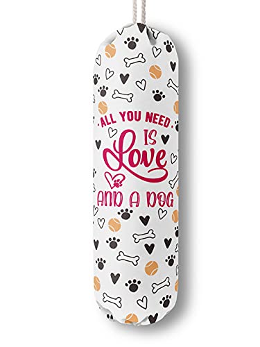Funny You Need Is Love And A Dog, Grocery Bags Holder Organizer For Shopping Bags, Wall Mount Plastic Bags Storage Container Dispensers, Love And Dog, Gift For The Preferred Family And Friends