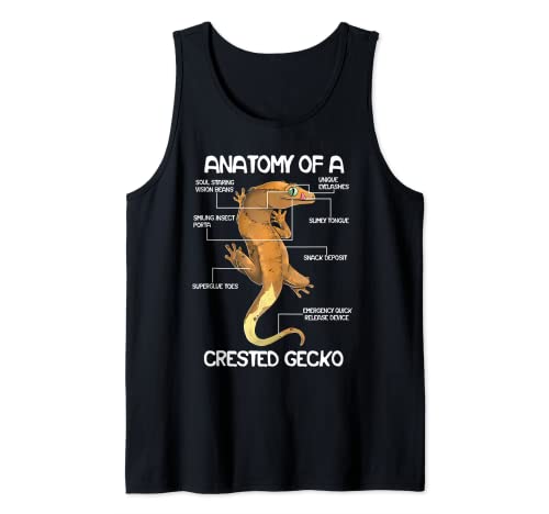 Gecko Bearded Dragon Anatomy of a crested gecko Tank Top