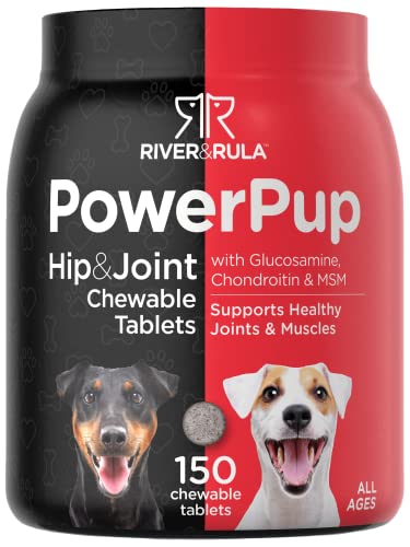 Glucosamine for Dogs | 150 Chews | Hip and Joint Supplement for Dogs | Glucosamine, Chondroitin, MSM, Turmeric and More | Non-GMO & Gluten Free