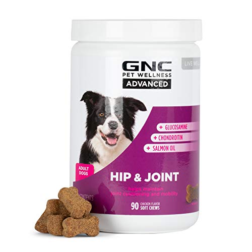 GNC Pets Advanced Dog Calming Supplements | 90 Ct Soft Chew Dog Supplements for Calming Support | 90 Count Hip & Joint Supplements for Dogs, Adult Dog Supplements