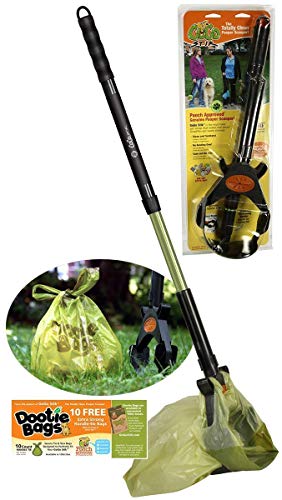 GoGo Stik ST, Hybrid Catch-N-Go Pooper Scooper with Bags. Small, Medium, Large Dogs. Scoop or Catch Poo on Walks. Hands and Scooper Stay Clean. Aluminum Adjustable Handle. Includes 10 Dootie Bags.