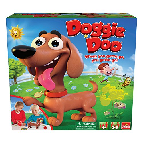 Goliath New & Improved Doggie Doo - Squeeze The Leash Poop The Food Game, Brown, for 48 months to 1188 months