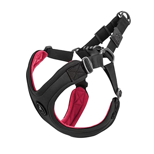 Gooby Escape Free Sport Harness - Black, Small - No Choke Step-in Patented Neoprene Small Dog Harness with Four-Point Adjustment - Perfect on The Go Dog Harness for Medium Dogs No Pull and Small Dogs