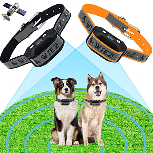 GPS Wireless Dog Fence, Electric Dog Collar Fence, Range 65-3281ft, Adjustable Warning Strength, Rechargeable, Pet Containment System, Harmless and Suitable for All Dogs(2023 New Model for 2 Dogs !)