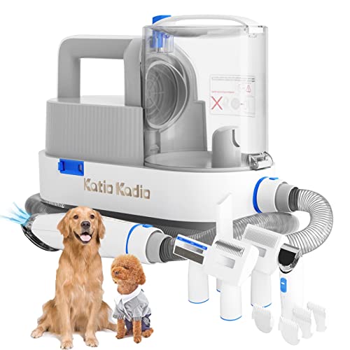 GZI Katio Kadio Dog Grooming Tools with Vacuum Clippers - 2.5L Large Capacity Dustbin, Strong Suction, Low Noise - Pet Hair Solution for Dogs and Cats