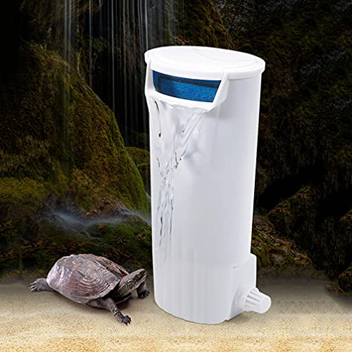 HIERYAN Turtle Tank Filter, Submersible Internal Aquarium Power Filter, Mute Waterfall Built-in Water Circulation Turtle Tank Dedicated Low Water Filtration Pump for Aquatic Reptile Turtle Tank