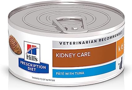Hill's k/d Kidney Care Pate with Tuna Canned Cat Food, 5.5 oz, Pack of 12