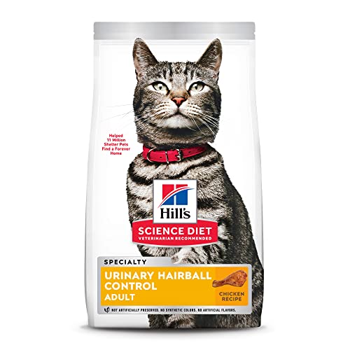 Hill's Science Diet Dry Cat Food, Adult, Urinary & Hairball Control, Chicken Recipe, 7 lb. Bag