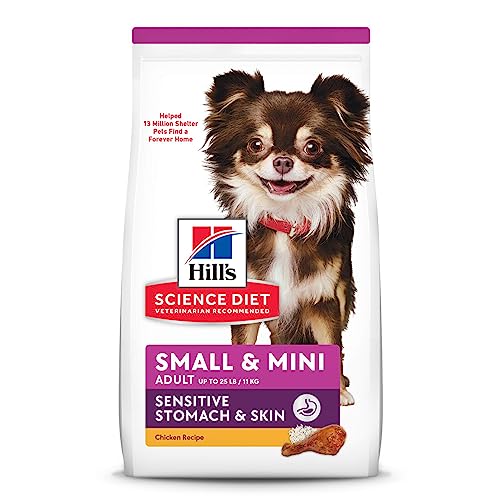 Hill's Science Diet Dry Dog Food, Adult, Small & Mini Breeds, Sensitive Stomach & Skin, Chicken Recipe, 4 lb. Bag