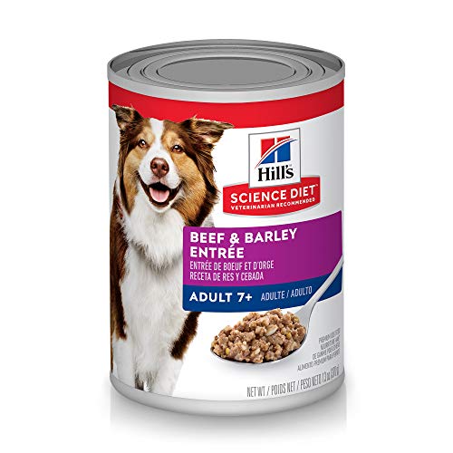 Hill's Science Diet Wet Dog Food, Adult 7+ for Senior Dogs, Beef & Barley Recipe, 13 oz. Cans, 12-Pack