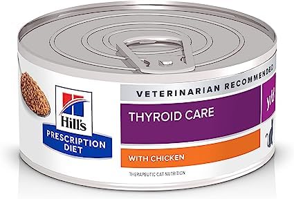 Hill's y/d Thyroid Care with Chicken Canned Cat Food, 5.5 oz, Pack of 12