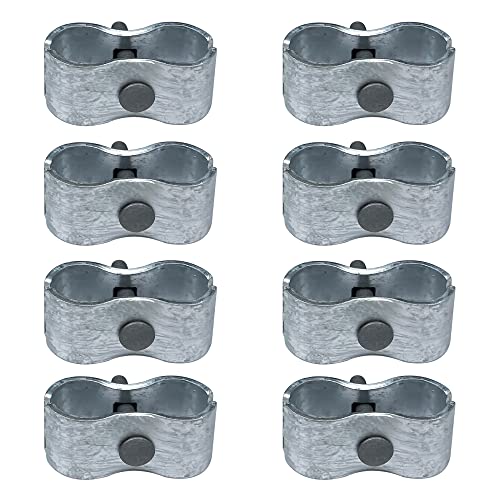 HITTITE 8 Set Dog Kennel Panel Clamps, Chain Link Fence Panel Clamps for Round Pipe Panel Frame with 1-3/8"/32mm Diameter, Saddle Clamps for Dog Kennels & Chain Link Fence.