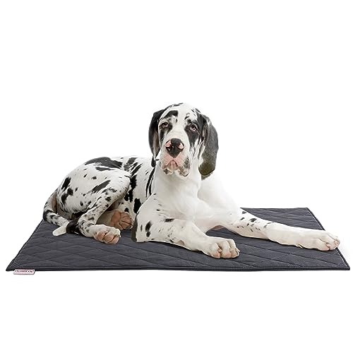 HOMBYS Chew Proof Dog Crate Pad Mat 35"x22", Upgraded Indestructible Training Fabric Pet Bed for Teething Puppy Who Chew Their Beds, Durable Kennel Pad for Dogs Cages