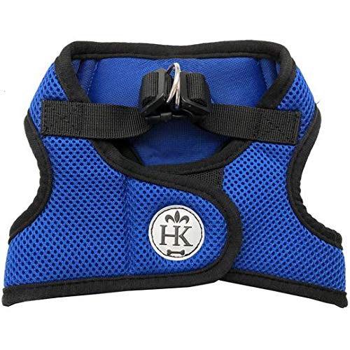 Huxley & Kent Hudson Harness | Blue (Extra-Small, 6-10lbs) | Easy Control Step-in Mesh Vest Harness for Dogs with Reflective Strips for Safety | H&K Walking, Training Harness for Dogs