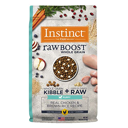 Instinct Raw Boost Whole Grain Dry Dog Food, Natural Puppy Recipe Kibble with Omegas + Freeze Dried Raw Dog Food, 20 lb. Bag