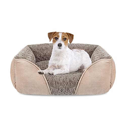 INVENHO Medium Dog Bed for Large Medium Small Dogs Rectangle Washable Dog Bed, Orthopedic Dog Bed, Soft Calming Sleeping Puppy Bed Durable Pet Cuddler with Anti-Slip Bottom M(25"x21"x8")