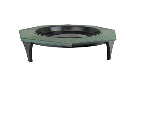 JCs Wildlife Ground Garden Poly Lumber Low Profile Bird Bath 16" (Green)