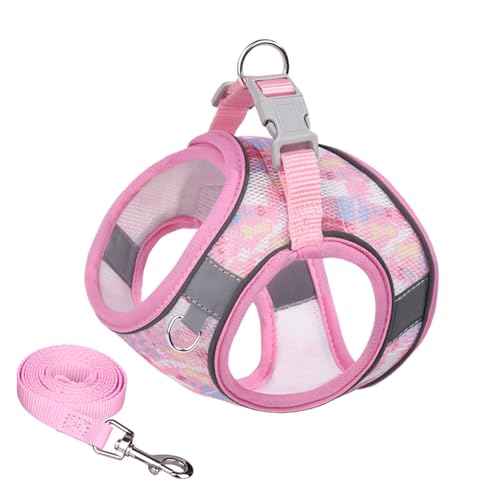 JOYPAWS Small Vest Harness for Dogs, Step in Adjustable Dog Harness with Padded Vest for Hot Weather, Escape Proof Soft Pet Supply No Pull Easy to Put on Small Dogs Pink S