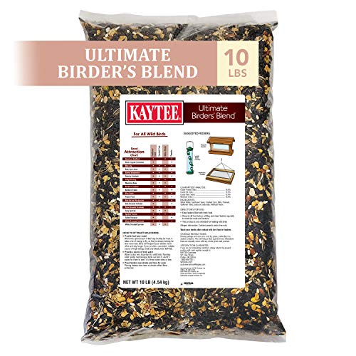 Kaytee Wild Bird Ultimate Birder's Blend Food Seed For Grosbeaks, Cardinals, Nuthatches, Woodpeckers & Other Wild Birds, 10 Pound