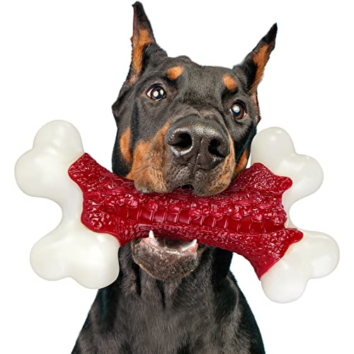 Kseroo Tough Dog Toys, Toys for Aggressive Chewers Large Breed, Chew Dogs, Bone Toy Nylon Durable Dogs Extreme Indestructible