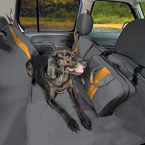 Kurgo Dog Hammock Car Seat Cover for Pets, Car Hammocks for Dogs, Water, Resistant, Wander, Heather, Journey, Half, Coast to Coast, Cars, Trucks, SUVs, Black, Grey, Charcoal Grey/Khaki