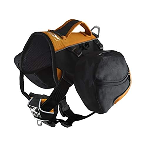 Kurgo Dog Saddlebag Backpack, Back Pack Dog Harness, Hiking Pack for Dogs, Packs for Pets to Wear, Camping & Travel Vest Harness, Reflective, Lightweight, Baxter Pack For Medium & Large Pets