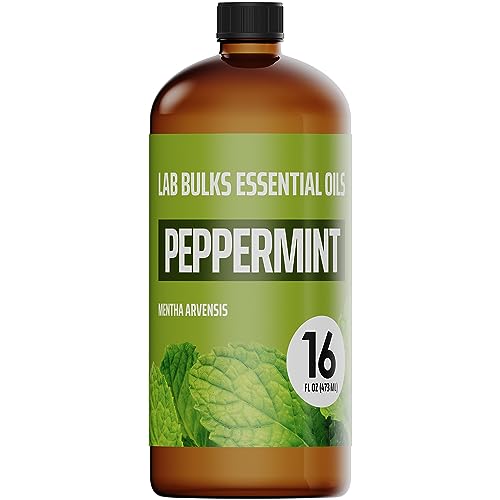 Lab Bulks Peppermint Essential Oil - 16 Ounce Bottle - 1 Pack