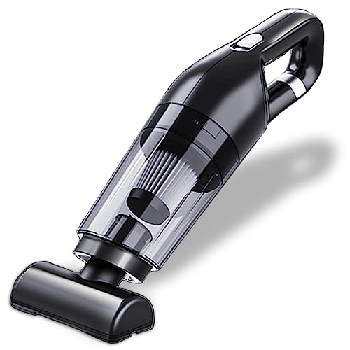 LANOOPITY Handheld Vacuum for Pet Hair - Hand Car Vacuum Cordless Rechargeable with High Power Suction, Portable Vacuum with Large-Capacity Battery, Mini Vacuum for Car/Home, Black