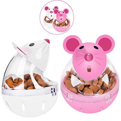 Legendog Cat Slow Feeder Cat Food Ball Mice Tumbler Shaped Pet Treat Ball Cat Food Toy Ball Pet Food Ball