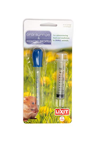 Lixit Nursing and Hand Feeding Syringe and Bottle Kits for Cats, Rabbits, Puppies and Other Pets. (Syringe + Dropper)