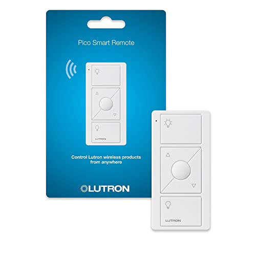 Lutron Pico Smart Remote Control for Caseta Smart Dimmer Switch | PJ2-3BRL-WH-L01R | White