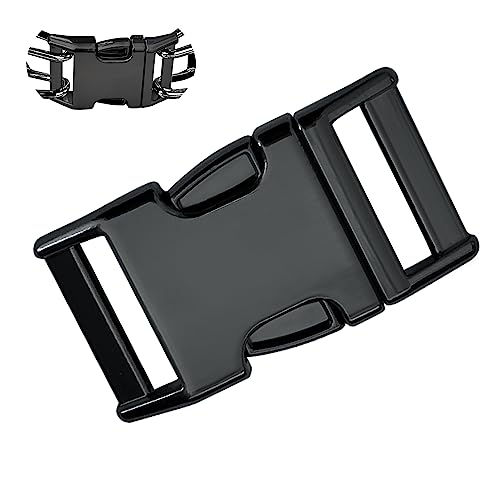MAORISLX Dogs Collar Buckle for Herm. Sprenger Collar Extra Links, Fastener Stainless Steel Buckle for Small Medium Large Dogs Collar No Pull Dog Collar Fastener (S:2.25-2.5mm, Black)