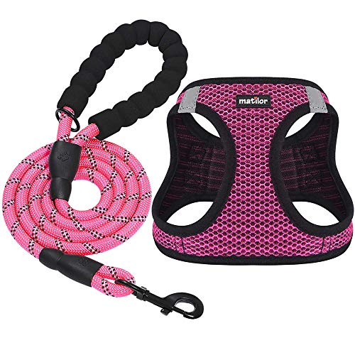 matilor Dog Harness Step-in Breathable Puppy Cat Dog Vest Harnesses for Small Medium Dogs