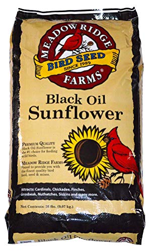 Meadow Ridge Farms Black Oil Sunflower Bird Seed, 20-Pound Bag
