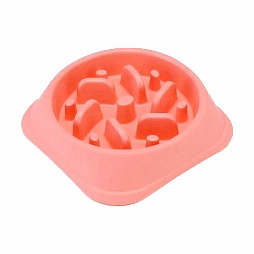 meioro Pet Dog Slow Food Bowl Anti-Choke Dogs Slow Feeders Pets Supplies Large and Small Dogs Lose Weight to Help Digestion Pet Utensils Slow Eating Dog Bowl(Red)