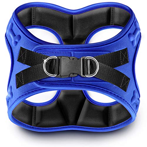 Metric USA Comfort fit Dog Harness Easy to Put-on Comfortable Adjustable Step in Soft Padded Dog Vest Harnesses for Small and Medium Dogs Under 30 lbs, Blue, S, Chest 16-18"