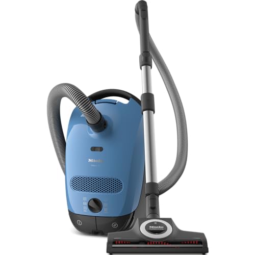 Miele Classic C1 Turbo Team Bagged Canister Vacuum, Tech Blue - Portable, Household