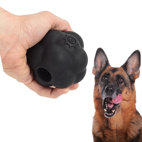 Monster K9 Ultra Durable Treat Ball - Made in USA - Interactive, Tough, Strong Dog Chew Toy & Fetch Toy for Super, Extreme, Aggressive Chewers - Heavy Duty Non-Toxic Natural Rubber - Medium Large Dogs