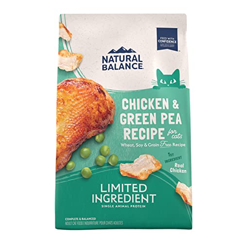 Natural Balance Limited Ingredient Adult Grain-Free Dry Cat Food, Chicken & Green Pea Recipe, 4 Pound (Pack of 1)