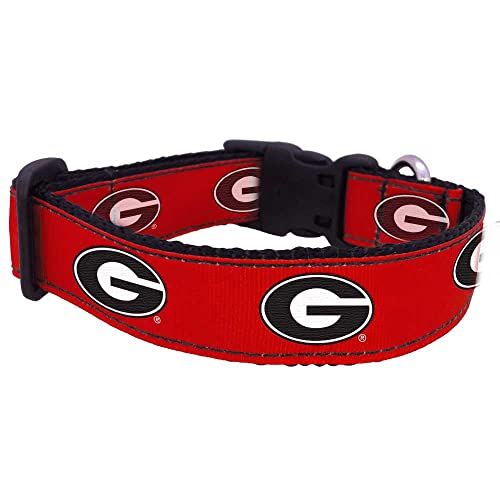 NCAA Georgia Bulldogs Dog Collar (Team Color, Medium)