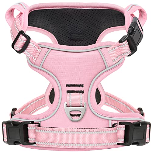 No Pull Dog Harness, No Choke Front Lead Dog Reflective Harness, Adjustable Soft Padded Pet Vest with Easy Control Handle for Small Medium Large Dogs