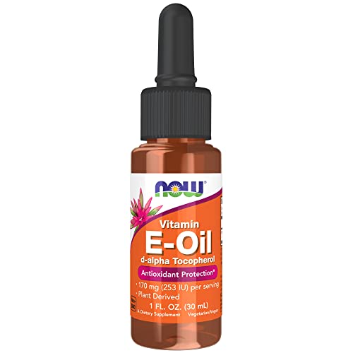 NOW Supplements, Natural Vitamin E-Oil Liquid (D-Alpha Tocopherol), Antioxidant Protection*, 1-Ounce