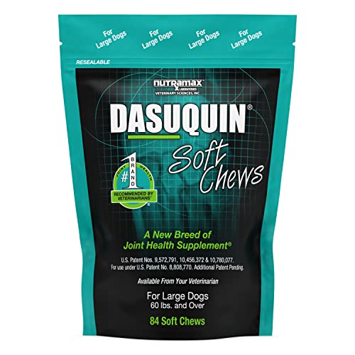 Nutramax Dasuquin Joint Health Supplement for Large Dogs - With Glucosamine, Chondroitin, ASU, Boswellia Serrata Extract, and Green Tea Extract, 84 Soft Chews