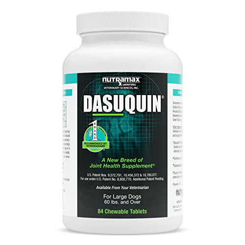 Nutramax Laboratories Dasuquin Joint Health Supplement for Large Dogs - With Glucosamine, Chondroitin, ASU, Boswellia Serrata Extract, and Green Tea Extract, 84 Chewable Tablets