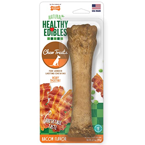 Nylabone Healthy Edibles All-Natural Long Lasting Bacon Flavor Chew Treats 1 Count Bacon X-Large/Souper