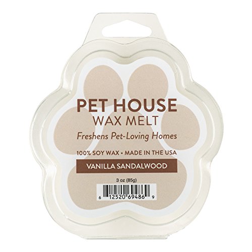 One Fur All 100% Natural Plant-Based Wax Melts, Pack of 2 by Pet House – Long Lasting Pet Odor Eliminating Wax Melts Non-Toxic, Dye-Free Unique, Made in USA - (Pack of 2, Vanilla Sandalwood)