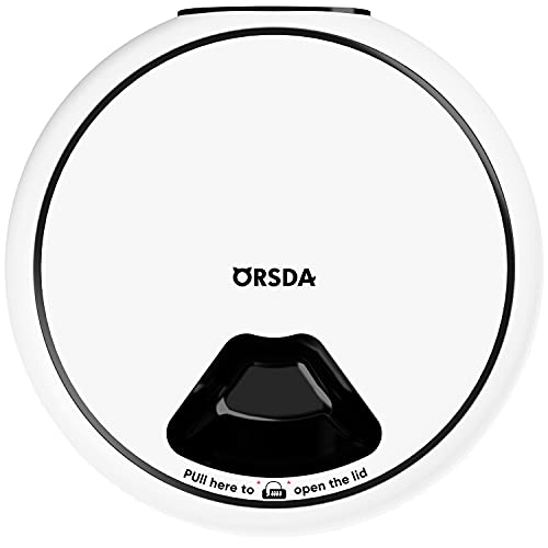 ORSDA Automatic Cat Feeder for Wet/Dry Food,5 Meal Timed Pet Feeder Easily Programmable & Voice Recorder & Easy to Clean, Dual Power Supply Auto Feeder for Cats/Small Dogs, for Weekend Trip