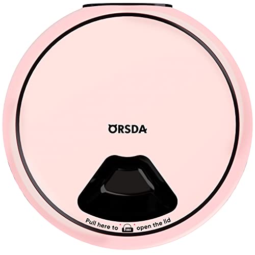 ORSDA Automatic Cat Feeder Wet Food 5-Meal, Timed Wet Cat Food Dispenser, Voice Recorder, Easy to Set Up, Auto Feeder for Cats and Small Dogs, Dual Power Supply Pink