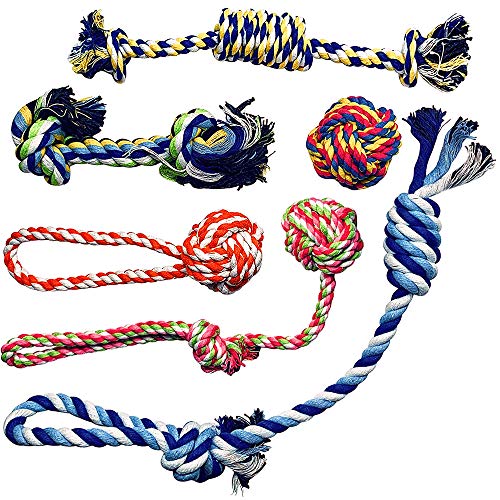 Otterly Pets Small Puppy Dog Rope Toys for Play Chew Teething and Boredom - for Smaller Dogs (6-Pack)